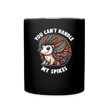 Süßer Igel Liebhaber Lustiger Igel Niedlicher Igel - Tasse einfarbig - Schwarz - Vorne