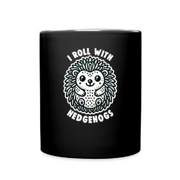Süßer Igel Liebhaber Lustiger Igel Niedlicher Igel - Tasse einfarbig - Schwarz - Vorne