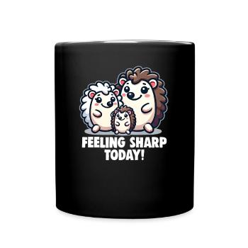 Süßer Igel Liebhaber Lustiger Igel Niedlicher Igel - Tasse einfarbig - Schwarz - Vorne