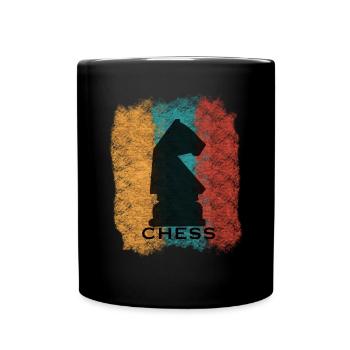 Schach - Tasse einfarbig - Schwarz - Vorne