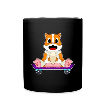 Hamster Skater Skateboard - Mug uni - noir - Devant