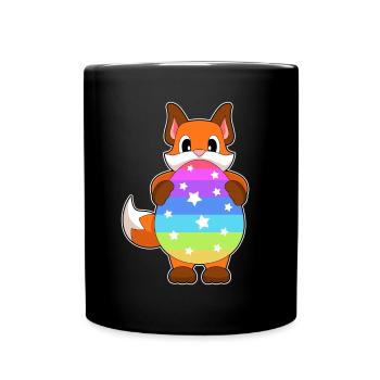 Fox Easter Easter Egg - Full Colour Mug - black - Front