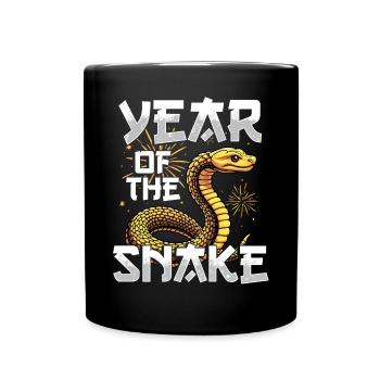 Year of the Wood Snake Chinese New Year 2025 - Tasse einfarbig - Schwarz - Vorne