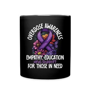 Empathy enducation And Support Overdose Awareness - Full Colour Mug - black - Front