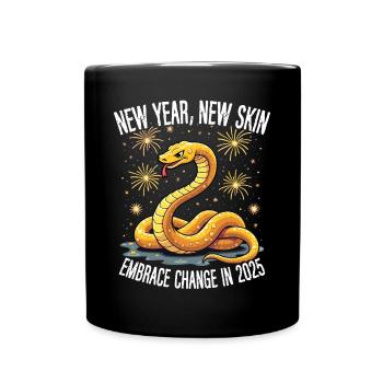 Year of the Wood Snake Chinese New Year 2025 - Tasse einfarbig - Schwarz - Vorne