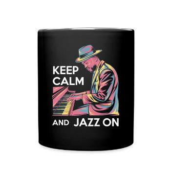 Détendez-vous et profitez de la musique jazz - Mug uni - noir - Devant