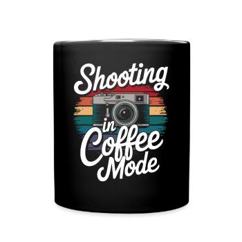 Photographe en mode café, prise de vue - Mug uni - noir - Devant