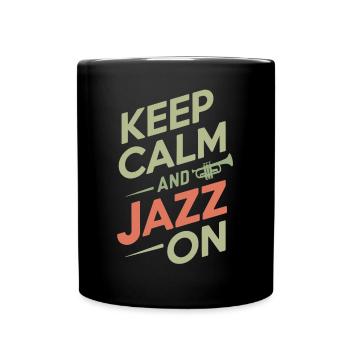 Keep calm and jazz - Full Colour Mug - black - Front