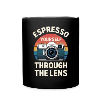 Espresso Yourself Photographe à travers l’objectif - Mug uni - noir - Devant