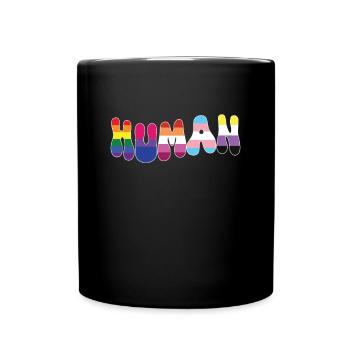 Human Equality Pride LGBTQ+ Inclusivity - Full Colour Mug - black - Front