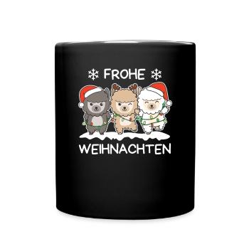 Joyeux Noël Alpaga Réveillon de Noël Alpagas - Mug uni - noir - Devant