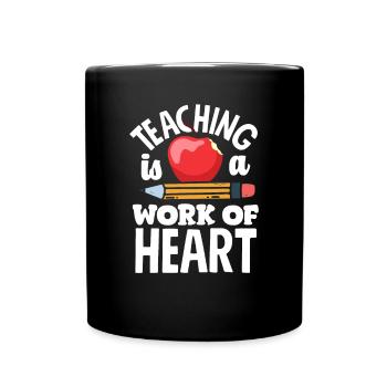 Lustiges Lehrer Lehrerinnen Geschenk - Tasse einfarbig - Schwarz - Vorne