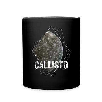 Callisto - Jupiter Moon - Full Colour Mug - black - Front