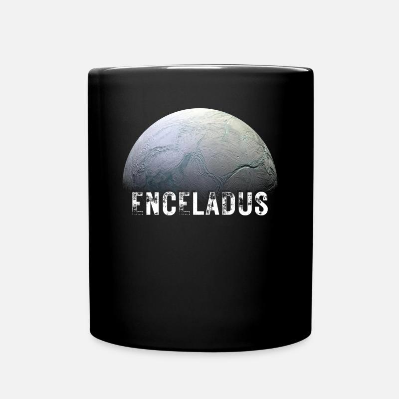 Enceladus - Saturn Mond - Tasse einfarbig - Schwarz