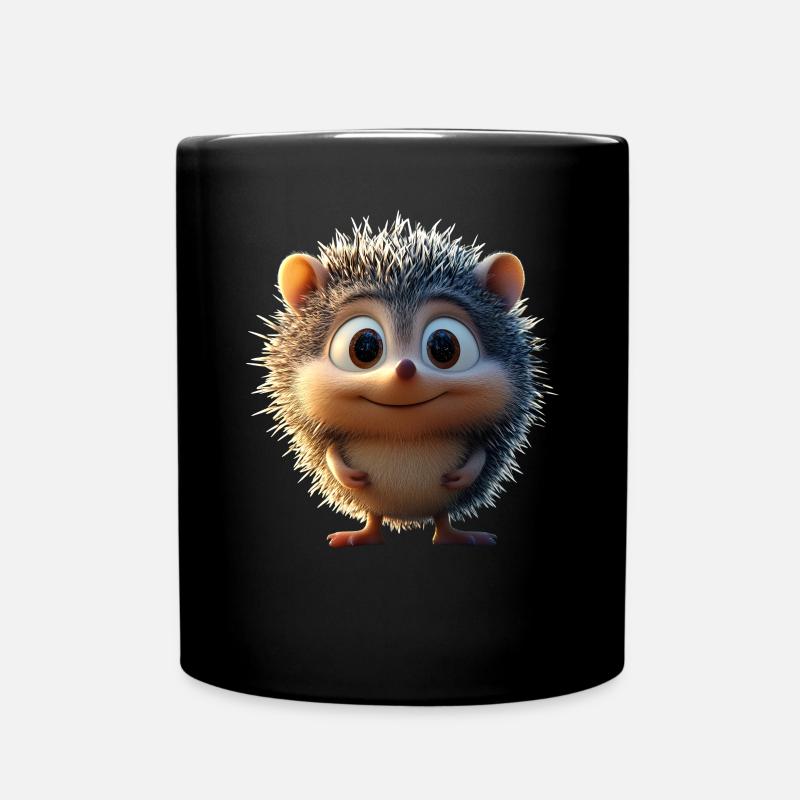 Igel Weißbauchigel Stacheligel Liebe Süßer Igel - Tasse einfarbig - Schwarz