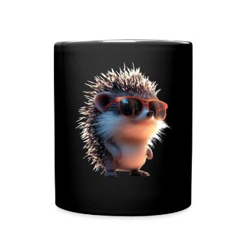 Hérisson Hérisson à ventre blanc Hérisson épineux Amour Hérisson mignon - Mug uni - noir - Devant