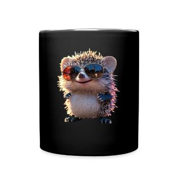 Hérisson Hérisson à ventre blanc Hérisson épineux Amour Hérisson mignon - Mug uni - noir - Devant