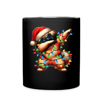 Dabbing Pekingese Sunglasses Cute Christmas - Full Colour Mug - black - Front