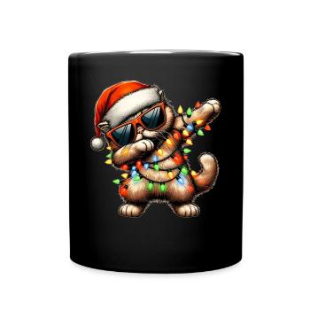 Lunettes de soleil chat persan à pois Mignon Blanc - Mug uni - noir - Devant