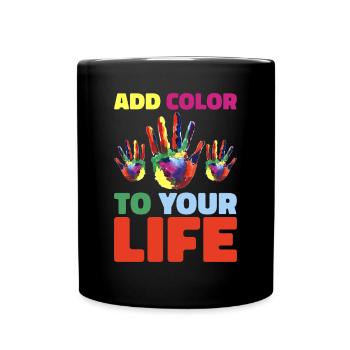 Holi India Holi Festival Happy Holi Fest - Full Colour Mug - black - Front