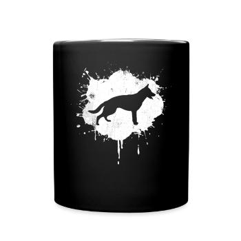 Chien de berger - Mug uni - noir - Devant