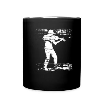 Violinist Sketch - Full Colour Mug - black - Front