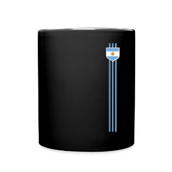 Argentinien Geschenk Argentina Argentine Flagge - Tasse einfarbig - Schwarz - Vorne