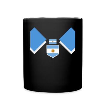 Argentinien Geschenk Argentina Argentine Flagge - Tasse einfarbig - Schwarz - Vorne