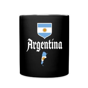 Argentinien Geschenk Argentina Argentine Flagge - Tasse einfarbig - Schwarz - Vorne