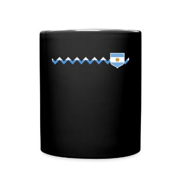 Argentinien Geschenk Argentina Argentine Flagge - Tasse einfarbig - Schwarz - Vorne