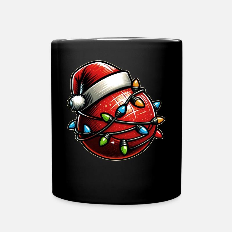 Dodgeball Team Weihnachtsmütze Xmas - Tasse einfarbig - Schwarz