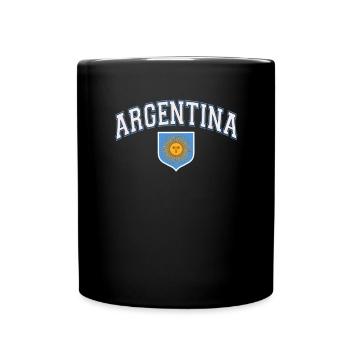 Argentinien Geschenk Argentina Argentine Flagge - Tasse einfarbig - Schwarz - Vorne