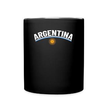 Argentinien Geschenk Argentina Argentine Flagge - Tasse einfarbig - Schwarz - Vorne