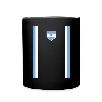 Argentinien Geschenk Argentina Argentine Flagge - Tasse einfarbig - Schwarz - Vorne