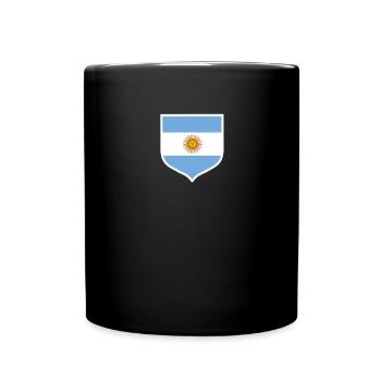 Argentinien Geschenk Argentina Argentine Flagge - Tasse einfarbig - Schwarz - Vorne