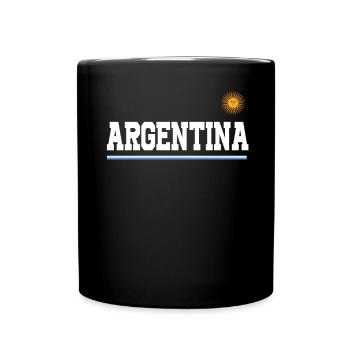 Argentinien Geschenk Argentina Argentine Flagge - Tasse einfarbig - Schwarz - Vorne