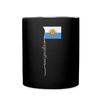 Argentinien Geschenk Argentina Argentine Flagge - Tasse einfarbig - Schwarz - Vorne