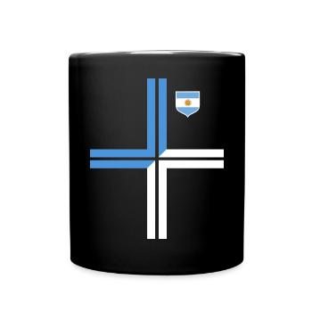 Argentinien Geschenk Argentina Argentine Flagge - Tasse einfarbig - Schwarz - Vorne