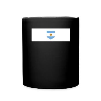 Argentinien Geschenk Argentina Argentine Flagge - Tasse einfarbig - Schwarz - Vorne