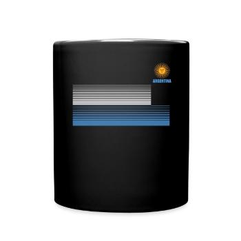 Argentinien Geschenk Argentina Argentine Flagge - Tasse einfarbig - Schwarz - Vorne