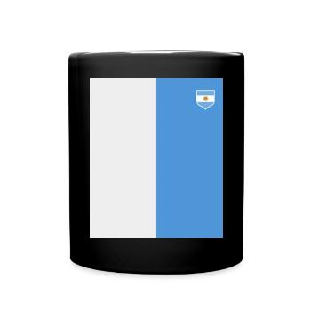 Argentinien Geschenk Argentina Argentine Flagge - Tasse einfarbig - Schwarz - Vorne