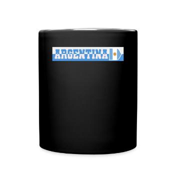 Argentinien Geschenk Argentina Argentine Flagge - Tasse einfarbig - Schwarz - Vorne