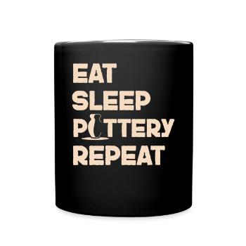 Poterie Céramique Artiste Manger Dormir - Mug uni - noir - Devant