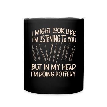 Poterie Céramiste Artiste I Might - Mug uni - noir - Devant