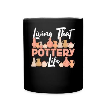 Pottery Ceramics Artist Living - Tasse einfarbig - Schwarz - Vorne