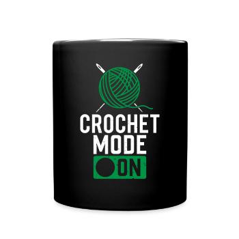 Mode crochet activé - Crochet crochet - Mug uni - noir - Devant
