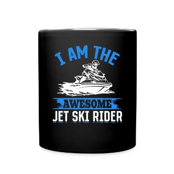 Jetski drôle - Je suis le super pilote de jet ski - Mug uni - noir - Devant