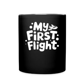Mon premier voyage d’aventure en vol - Mug uni - noir - Devant