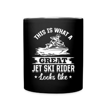Voici à quoi ressemble un grand pilote de jet ski - Je - Mug uni - noir - Devant
