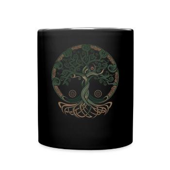 Neo Celtic Tree of Life - Full Colour Mug - black - Front